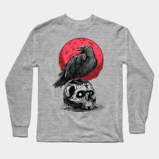 Crown On Skull Head Long Sleeve T-Shirt